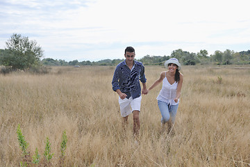 Image showing happy young couple have romantic time outdoor