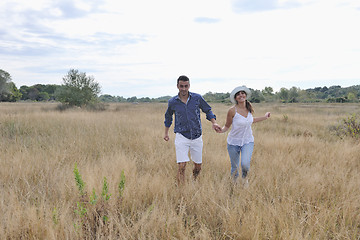 Image showing happy young couple have romantic time outdoor