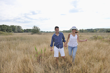 Image showing happy young couple have romantic time outdoor