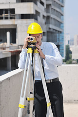 Image showing architect on construction site