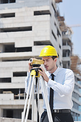 Image showing architect on construction site