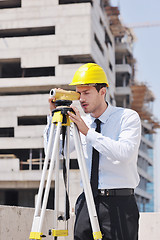 Image showing architect on construction site