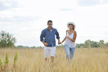 Image showing happy young couple have romantic time outdoor