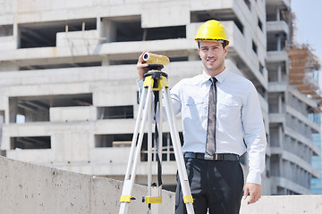 Image showing architect on construction site