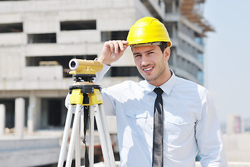 Image showing architect on construction site