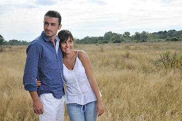 Image showing happy young couple have romantic time outdoor