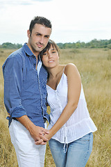 Image showing happy young couple have romantic time outdoor