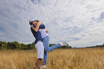 Image showing happy young couple have romantic time outdoor