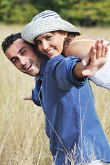 Image showing happy young couple have romantic time outdoor