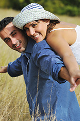 Image showing happy young couple have romantic time outdoor