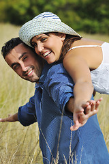 Image showing happy young couple have romantic time outdoor