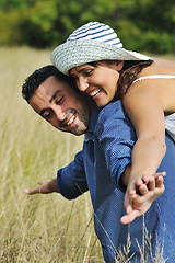 Image showing happy young couple have romantic time outdoor