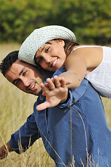 Image showing happy young couple have romantic time outdoor