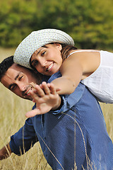 Image showing happy young couple have romantic time outdoor