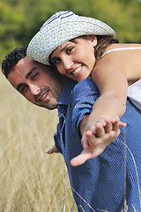 Image showing happy young couple have romantic time outdoor