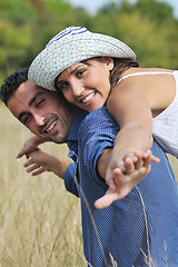 Image showing happy young couple have romantic time outdoor