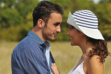 Image showing happy young couple have romantic time outdoor