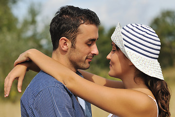 Image showing happy young couple have romantic time outdoor