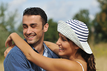 Image showing happy young couple have romantic time outdoor