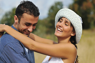 Image showing happy young couple have romantic time outdoor