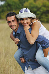 Image showing happy young couple have romantic time outdoor