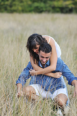 Image showing happy young couple have romantic time outdoor