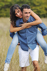 Image showing happy young couple have romantic time outdoor