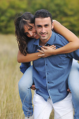 Image showing happy young couple have romantic time outdoor