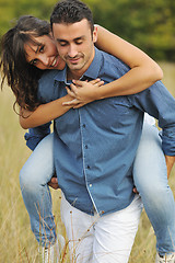 Image showing happy young couple have romantic time outdoor