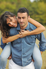 Image showing happy young couple have romantic time outdoor