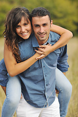 Image showing happy young couple have romantic time outdoor