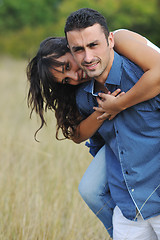 Image showing happy young couple have romantic time outdoor