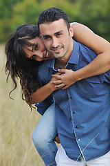 Image showing happy young couple have romantic time outdoor