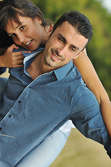 Image showing happy young couple have romantic time outdoor