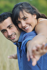 Image showing happy young couple have romantic time outdoor