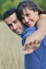 Image showing happy young couple have romantic time outdoor