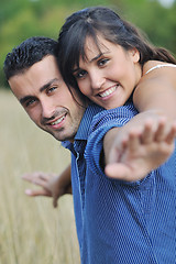 Image showing happy young couple have romantic time outdoor