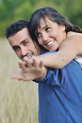 Image showing happy young couple have romantic time outdoor