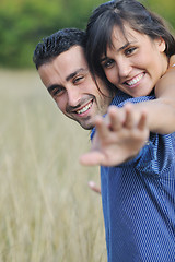 Image showing happy young couple have romantic time outdoor