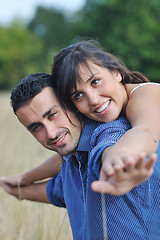 Image showing happy young couple have romantic time outdoor