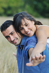 Image showing happy young couple have romantic time outdoor