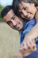 Image showing happy young couple have romantic time outdoor