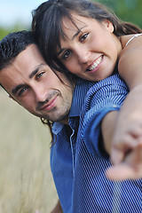 Image showing happy young couple have romantic time outdoor