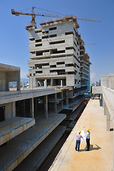 Image showing Team of architects on construciton site