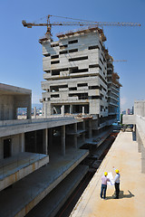 Image showing Team of architects on construciton site