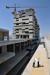 Image showing Team of architects on construciton site