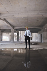 Image showing architect on construction site