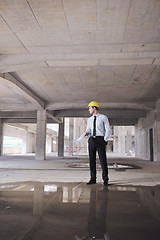 Image showing architect on construction site