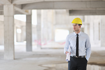 Image showing architect on construction site