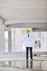 Image showing architect on construction site